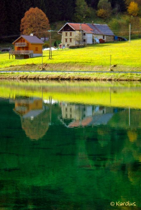 Photographie intitulée "Hameau des Millets" par Karolus, Œuvre d'art originale, Photographie numérique