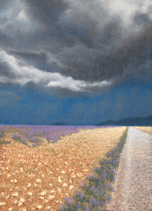 Voir dans une pièce Œuvre d'art: L'orage vient sur le Plateau de Valensole (Verdon)
