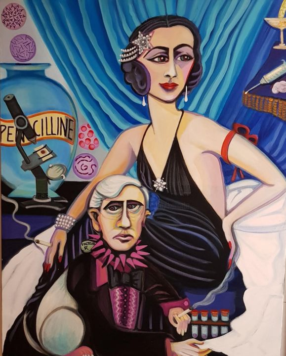 Peinture intitulée "Alexander Fleming,…" par Karotte, Œuvre d'art originale, Acrylique