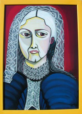 Peinture intitulée "Rosalba Carriera" par Karotte, Œuvre d'art originale, Acrylique