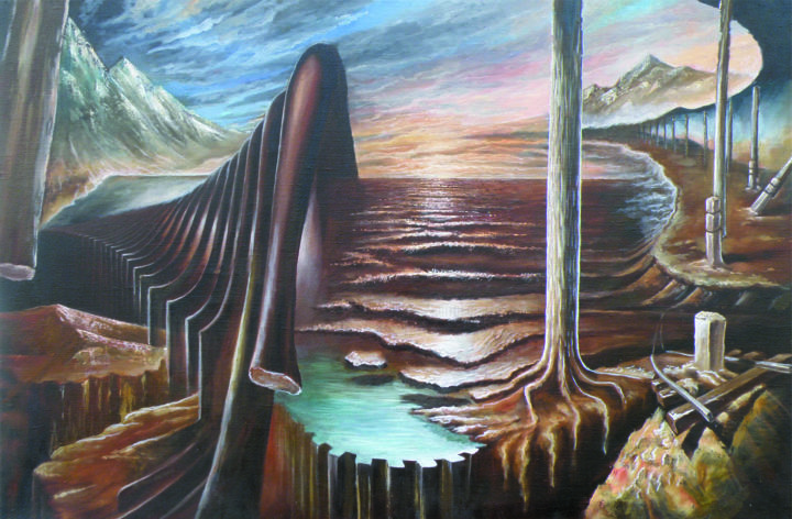 Картина под названием "Aral" - Belar, Подлинное произведение искусства, Масло