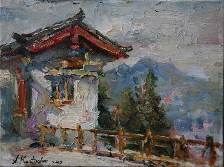 绘画 标题为“Lijiang's morning” 由Андрей Карташов, 原创艺术品, 油