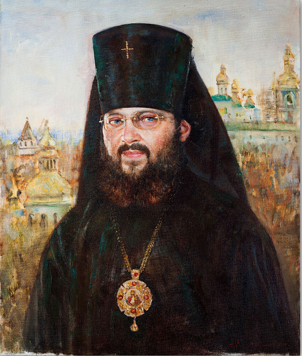 Peinture intitulée "Mitropolit Antony" par Andrei Kartashov, Œuvre d'art originale, Huile