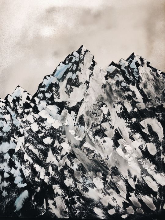 Pintura intitulada "The mountain" por Katerina Nowakowska, Obras de arte originais, Acrílico
