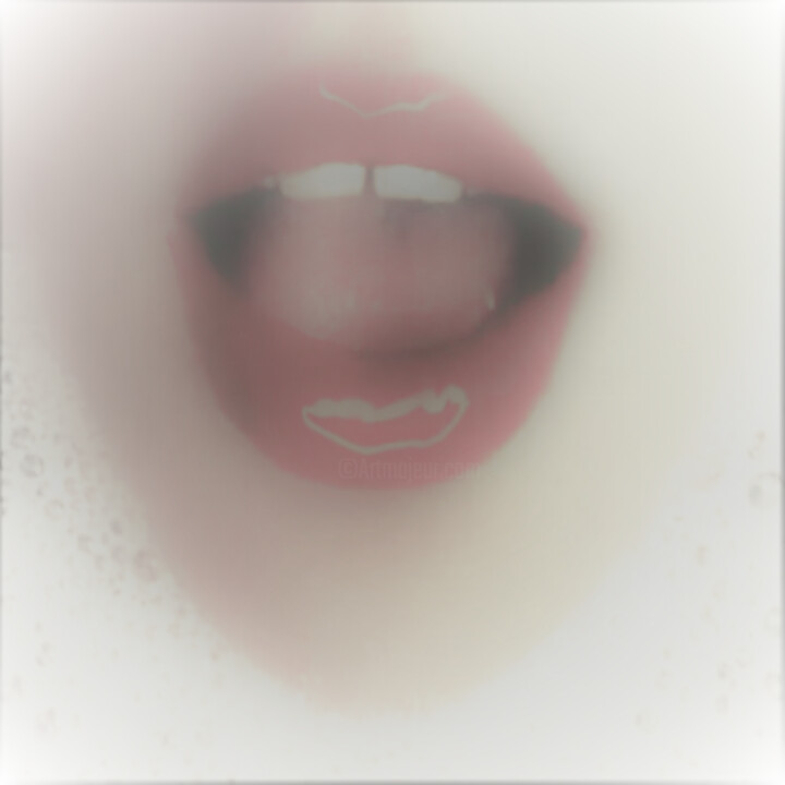 Arte digitale intitolato "Mouth" da Siham Kartobi, Opera d'arte originale, Lavoro digitale 2D