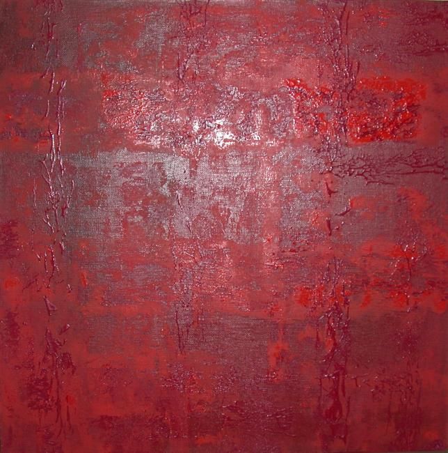 Peinture intitulée "Blood 1" par Karine Sarramiac, Œuvre d'art originale, Huile