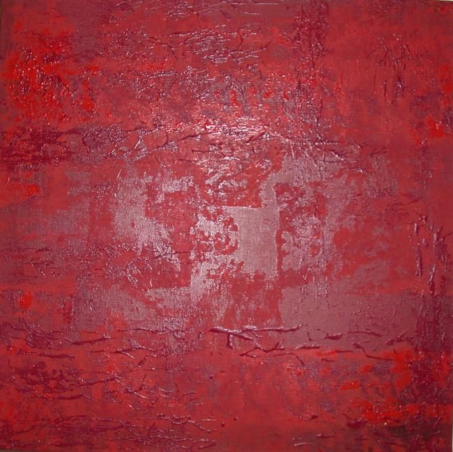 Peinture intitulée "Blood 2" par Karine Sarramiac, Œuvre d'art originale, Huile