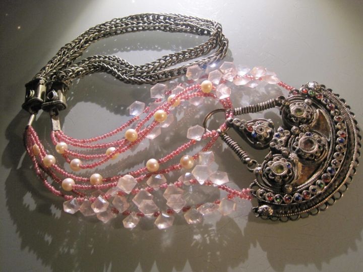 Design intitolato "aneho-collier-2.jpg" da Mireille Rossier, Opera d'arte originale