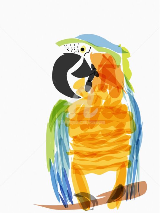 Digital Arts titled "Parrot ©" by Kasiopea, Original Artwork
