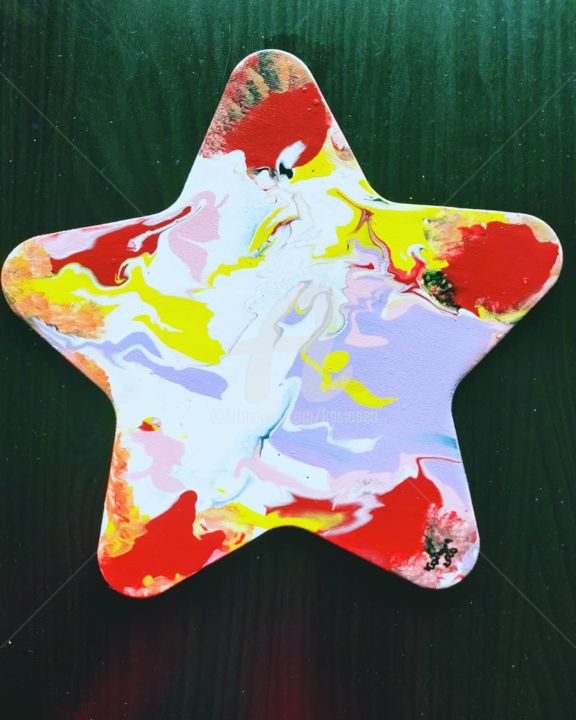 Peinture intitulée "Star ©" par Kasiopea, Œuvre d'art originale, Aquarelle