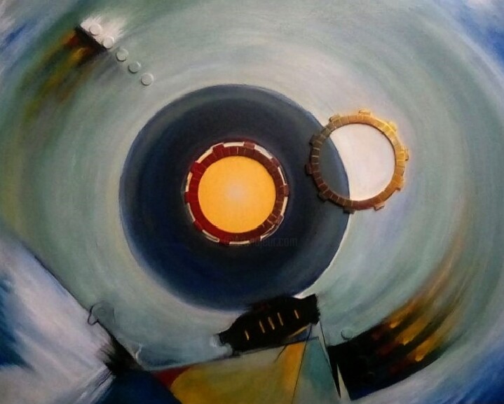 Peinture intitulée "Sonic Storm" par Kat Gordon, Œuvre d'art originale, Acrylique