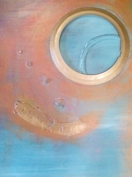 Картина под названием "Industry" - Kat Gordon, Подлинное произведение искусства, Акрил Установлен на Деревянная рама для нос…