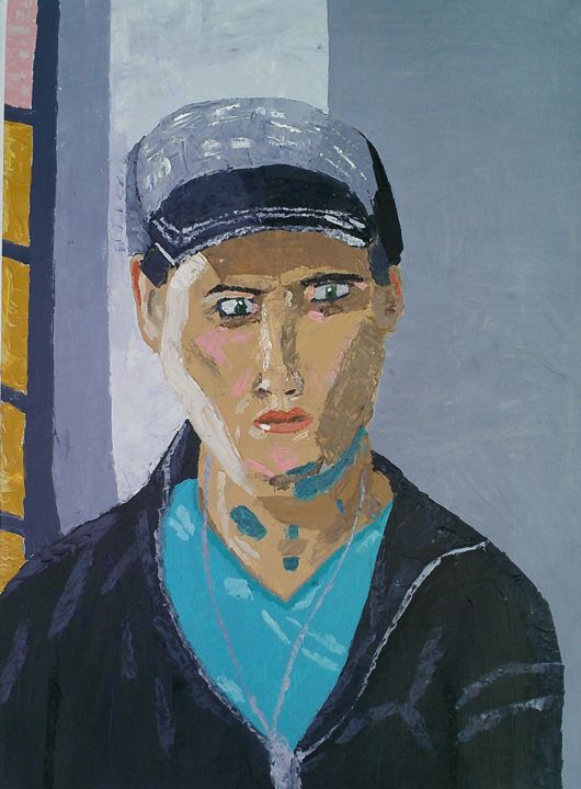 Painting titled "myimperfectself.jpg" by Kat Vazquez, Original Art,