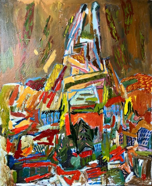 Картина под названием "Dévouement au Paul…" - Катя Коновалова, Подлинное произведение искусства, Масло
