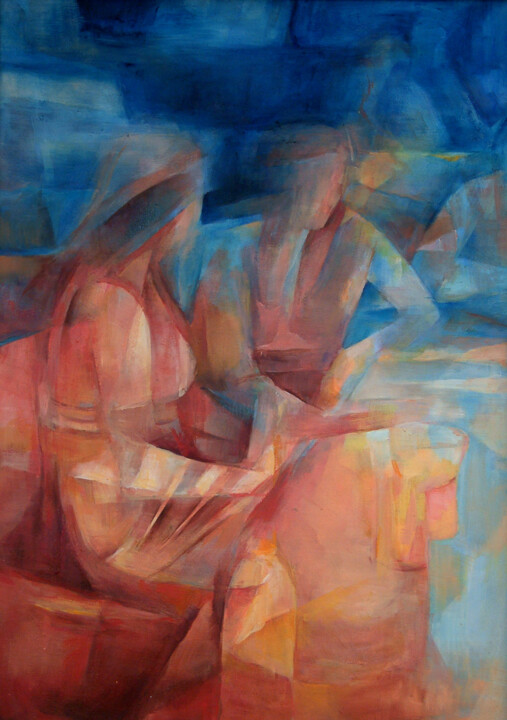 Painting titled "Divorce" by Kata Kozak, Original Artwork, Oil