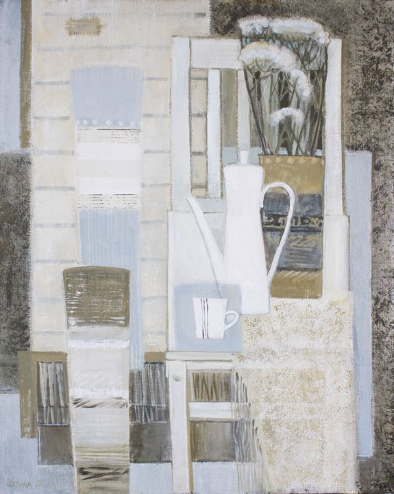 Картина под названием ""White still life"" - Катя Щепина, Подлинное произведение искусства, Масло