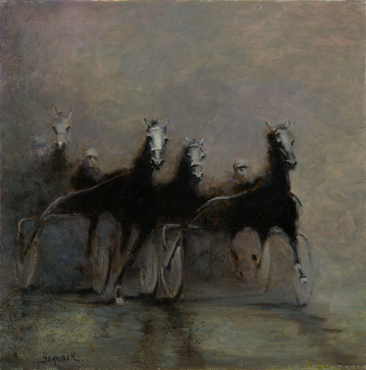 Pintura intitulada "De la série: Runnin…" por Katerina Uvarova, Obras de arte originais, Óleo
