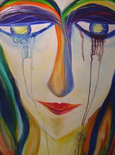 Картина под названием "rostro que llora" - Laura Beatriz Renzi, Подлинное произведение искусства, Другой