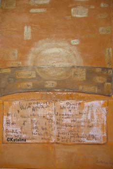 Pintura titulada "WORDS IN THE DESERT" por ©Katalina, Obra de arte original,