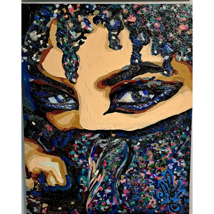 Картина под названием "oriental woman" - Katarina M, Подлинное произведение искусства, Акрил