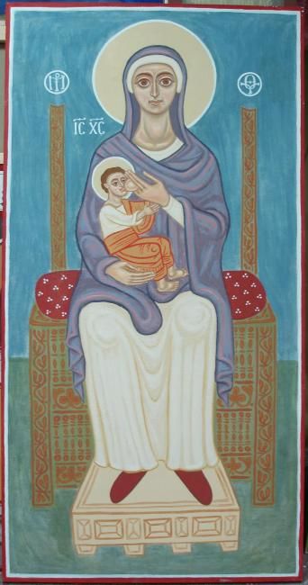 Картина под названием "The Holy Virgin the…" - Katarina Fajgelj, Подлинное произведение искусства, Другой