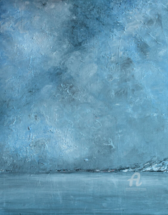 Malarstwo zatytułowany „Zimna północ” autorstwa Katarzyna Dziemidowicz, Oryginalna praca, Olej