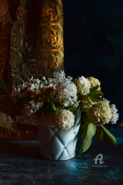 Fotografie getiteld "Białe kwiaty kaliny…" door Katarzyna Dziemidowicz, Origineel Kunstwerk, Digitale fotografie