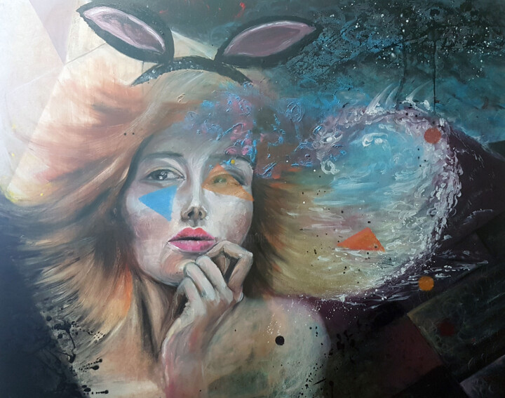 Pittura intitolato "Carefree Hedone" da Katarzyna M. Rymarz, Opera d'arte originale, Olio