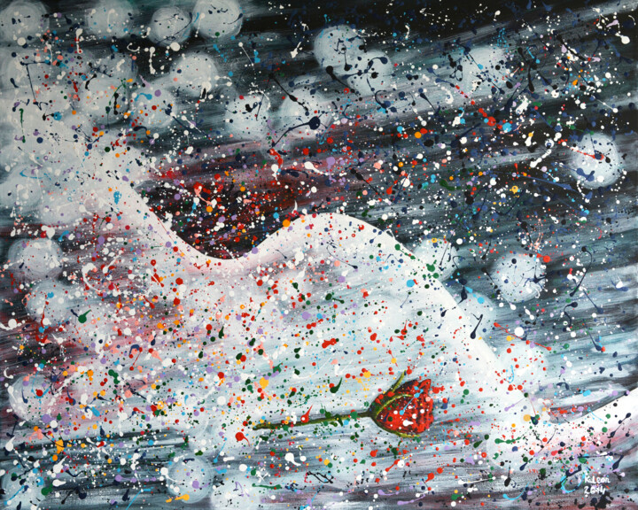 Malarstwo zatytułowany „Pod wiatr” autorstwa Katarzyna Musielak (Kasia Leon), Oryginalna praca, Akryl
