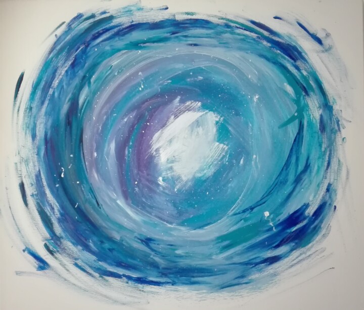 Malarstwo zatytułowany „Galaxy” autorstwa Katarzyna Piotrowska, Oryginalna praca, Akryl
