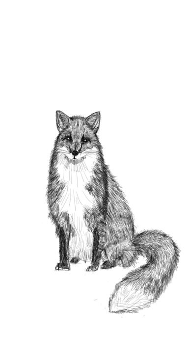 Malarstwo zatytułowany „fox” autorstwa Kat Tab, Oryginalna praca