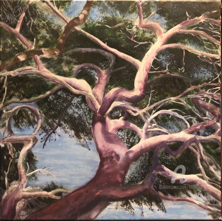 Painting titled "L’arbre dansant" by Kate_art, Original Artwork, Acrylic