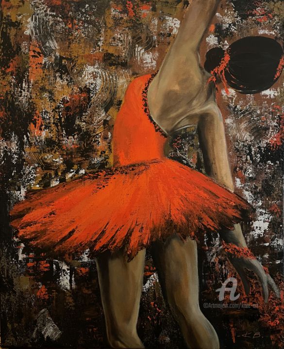 Peinture intitulée "Ballerina" par Kate_art, Œuvre d'art originale, Acrylique