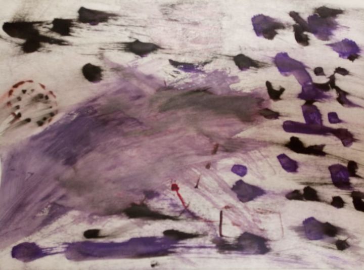 Peinture intitulée "Пустота на грани См…" par Kate Kireeva, Œuvre d'art originale, Gouache