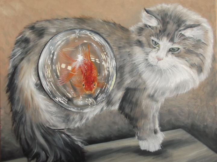 Painting titled "Lunch" by Kate Evans-Cusack, Original Artwork, Oil