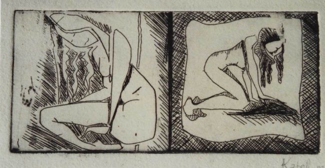 Zeichnungen mit dem Titel "Extrait "l'épouvent…" von Katell Le Moigne, Original-Kunstwerk