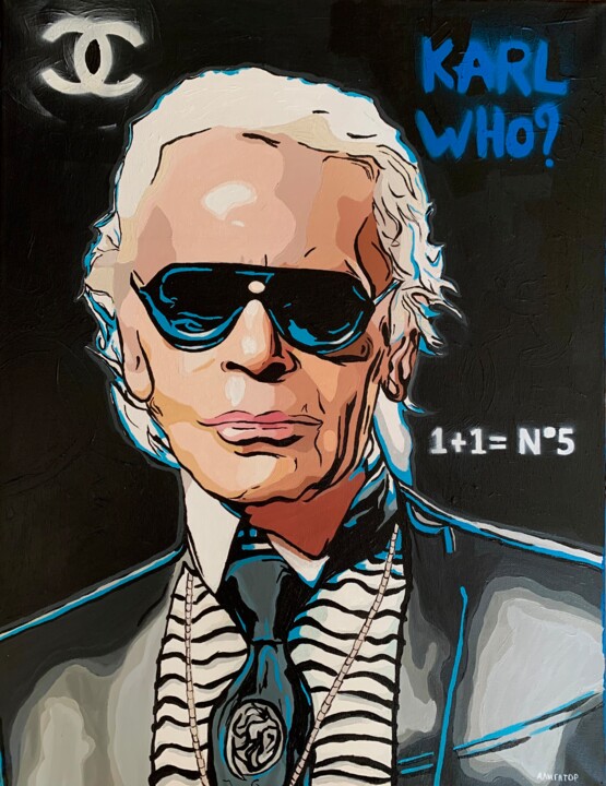 Peinture intitulée "Karl who?" par Katerin Aligator, Œuvre d'art originale, Acrylique