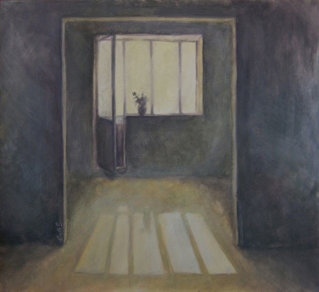 Painting titled "Комната/Empty Room" by Katerina Sayko, Original Artwork