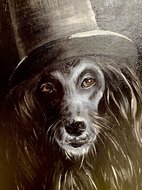 Pittura intitolato "Custom dog painting…" da Katerina Shata, Opera d'arte originale, Acrilico