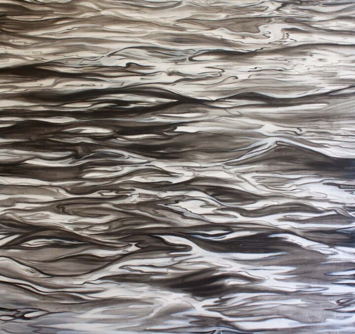 Malerei mit dem Titel "Dark Water / Series…" von Katerina Teresidi, Original-Kunstwerk, Öl