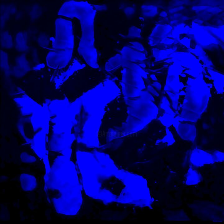 Digitale Kunst mit dem Titel "Blue 3" von Katerina Tünde Kozma, Original-Kunstwerk, Digitale Malerei