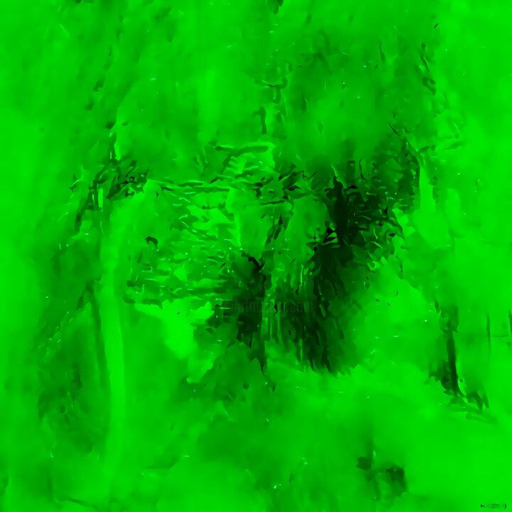 Digitale Kunst mit dem Titel "Green 4" von Katerina Tünde Kozma, Original-Kunstwerk, Digitale Malerei