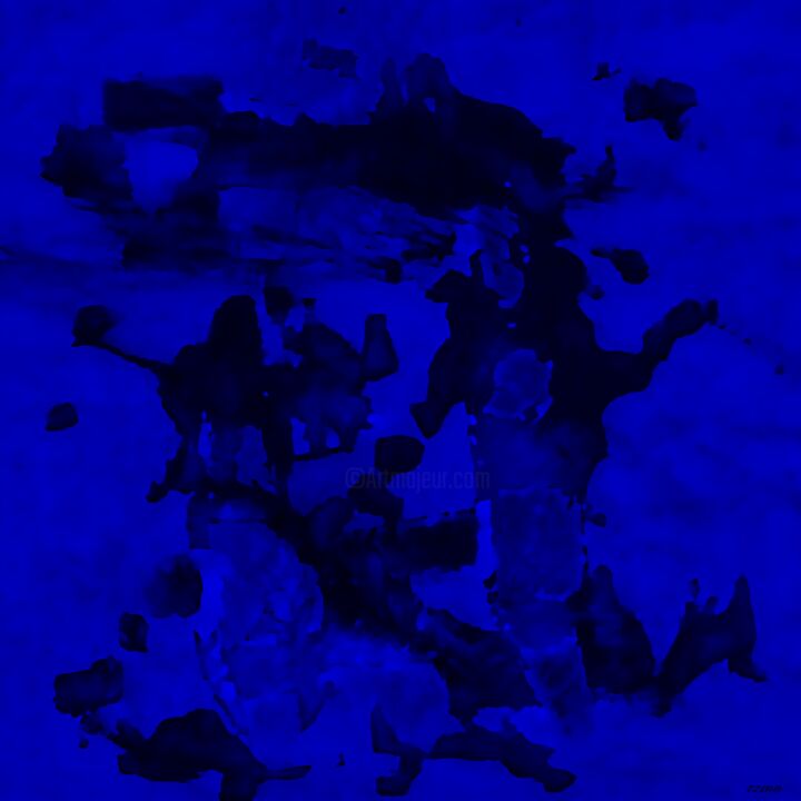 Digital Arts titled "Blue 1" by Katerina Tünde Kozma, Original Artwork, Digital Painting