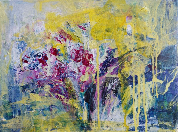 Картина под названием "Stolen spring 15" - Kateryna Solodka (Katia Solodka), Подлинное произведение искусства, Акрил Установ…