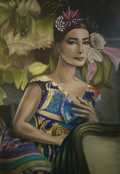 Malarstwo zatytułowany „Gabriel Garcia Marq…” autorstwa Katha B, Oryginalna praca, Olej