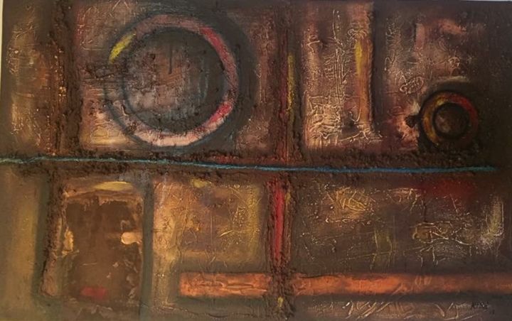 Peinture intitulée "Sombras de azul" par Katherine Hechavarría Hechavarría, Œuvre d'art originale, Acrylique