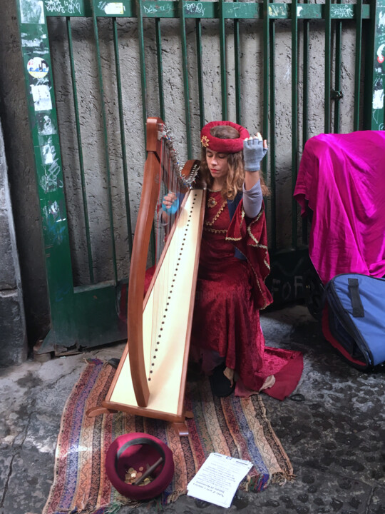 Photography titled "the harp player, Na…" by Katherine Lee, Original Artwork, Digital Photography