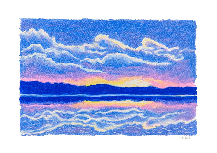 Dessin intitulée "Dusk" par Katherine Pieniazek, Œuvre d'art originale, Pastel