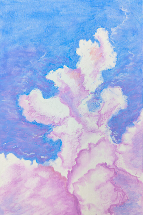 Dibujo titulada "Pink Haze #1" por Katherine Pieniazek, Obra de arte original, Oleo
