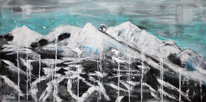 Pintura intitulada "Colorado Mountains" por Kathleen Artist, Obras de arte originais, Acrílico